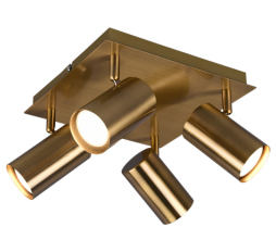 Slika izdelka: TRIO 802430404 MARLEY četvorni reflektor rustikalna medenina 4x max.35W GU10